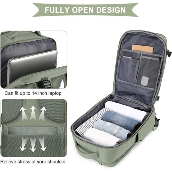 Large Travel Backpack For Women Men,Carry On Backpack,Hiking Backpack Waterproof - Picture 5 of 8